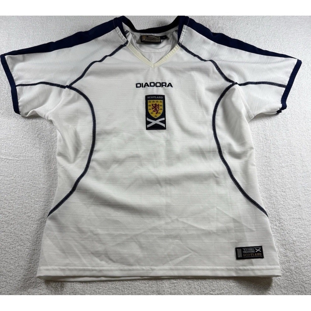 Scotland Away football shirt 2003 - 2005 White Diadora Woman Size 10 - Picture 2 of 15